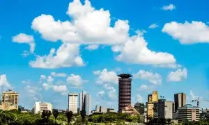 A Skyline of Nairobi City, Kenya