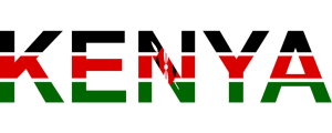 Kenya - Name with national flag colors