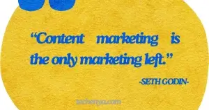 Content marketing is the only marketing left - TECHenya Solutions Quote by Seth Godin