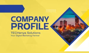 TECHenya Solutions Sample Company Profile Front Page Design
